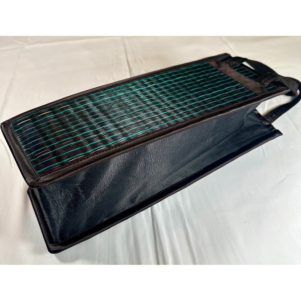 Baskets of Cambodia Saraye Tatami Style Square Wine Holder Tote Single Bottle - Picture 5 of 7